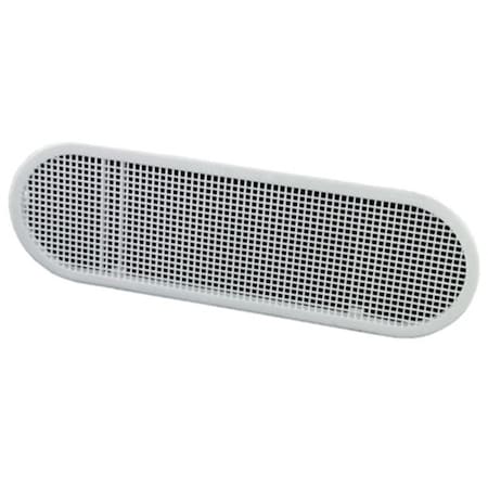 Gaf Master Flow 4 in. x 12 in. Oval White UV Resistant Resin Soffit Vent EAP412W